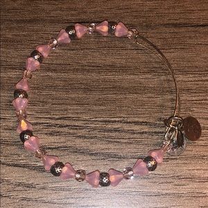 Alex and Ani Pink and Silver beaded bracelet